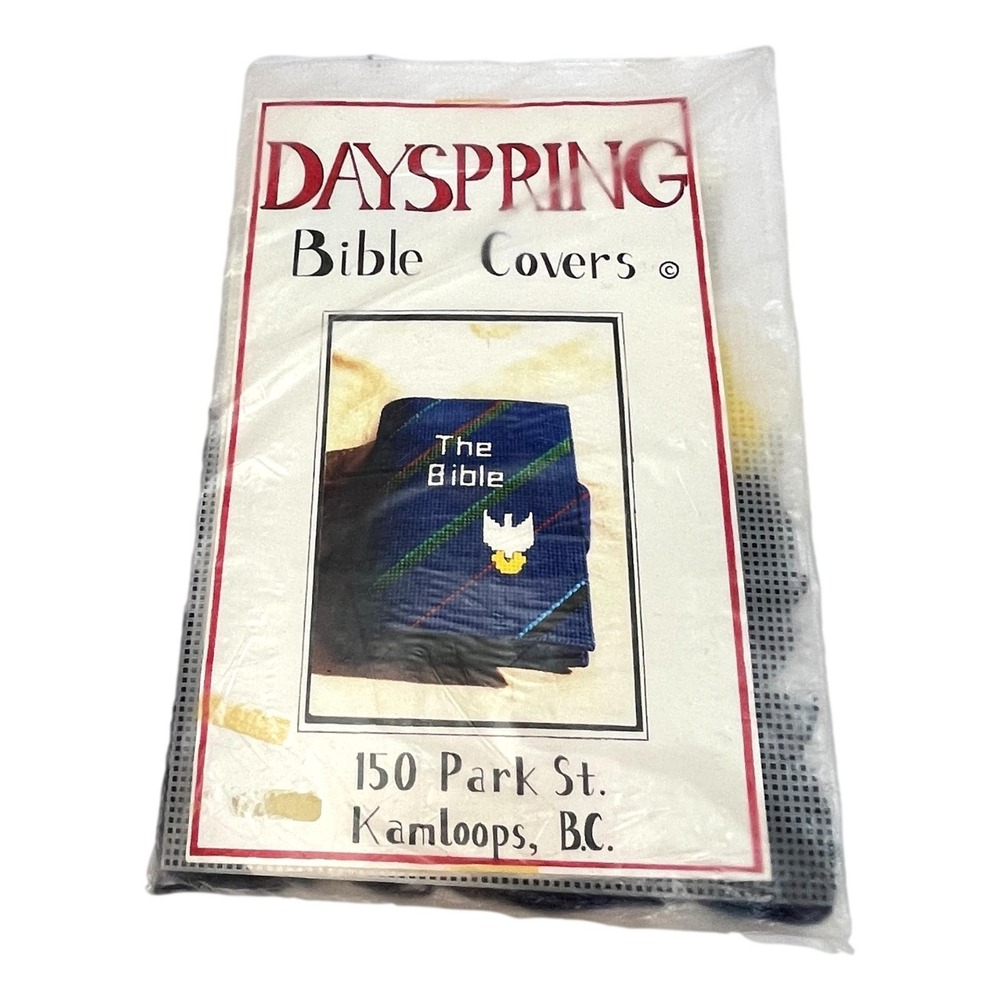 Vintage Dayspring Bible Cover Plastic Canvas Kit The Bible Dove‎ Sz M  New 1992